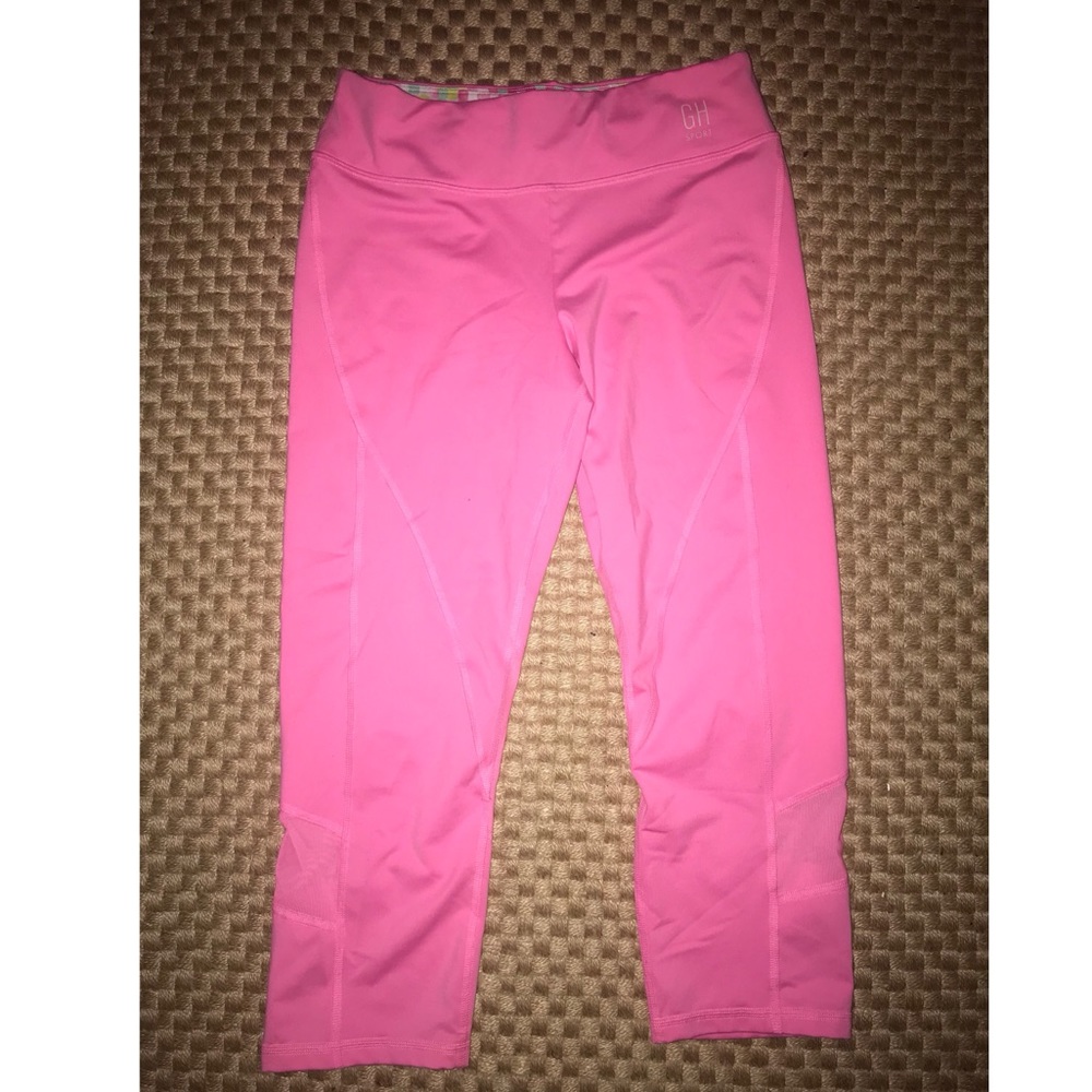 Pink cropped athletic pants